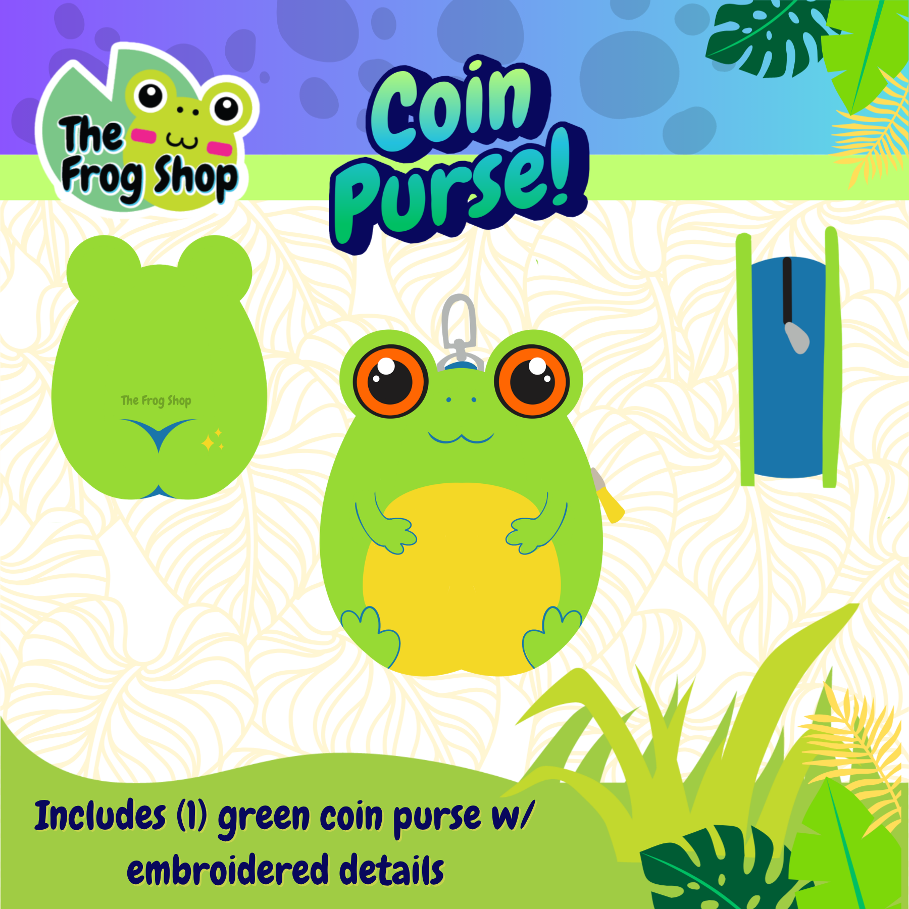 Frog Coin Purse - Green