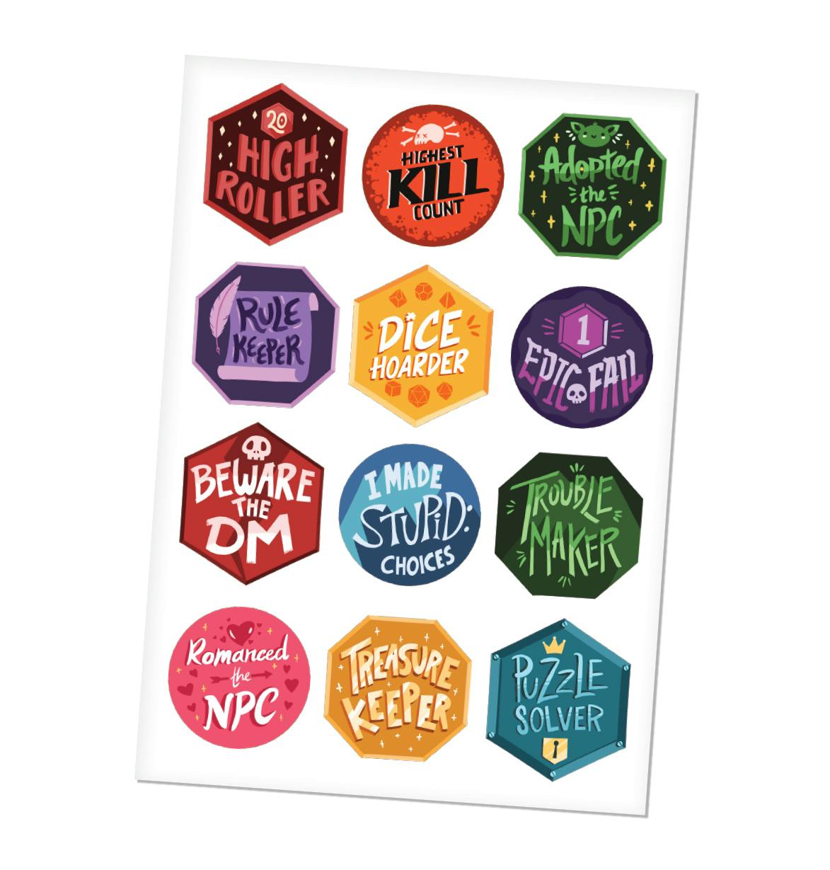 Achievement Badge Sticker Sheet