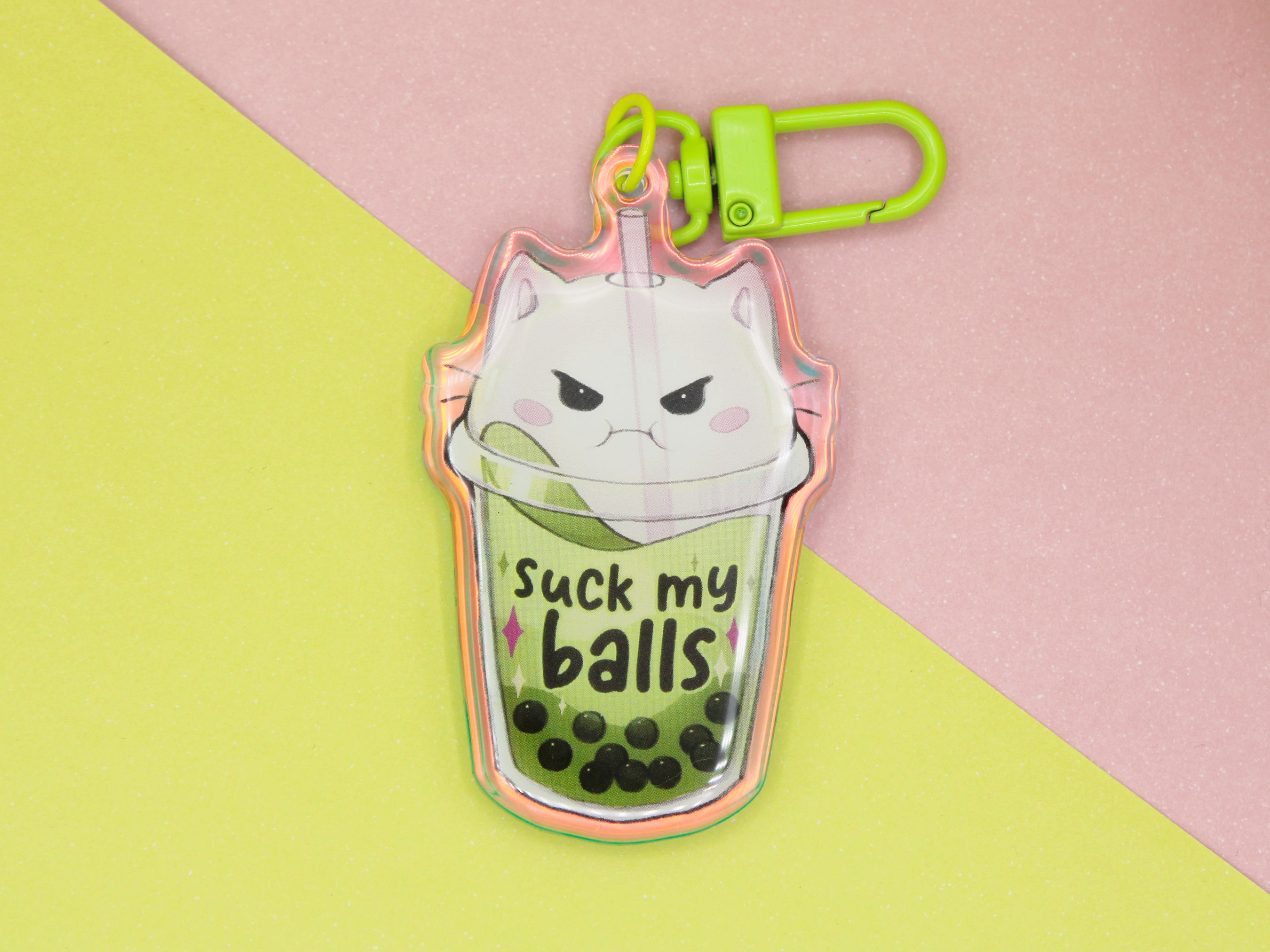 Acrylic Charm: S*ck my Balls