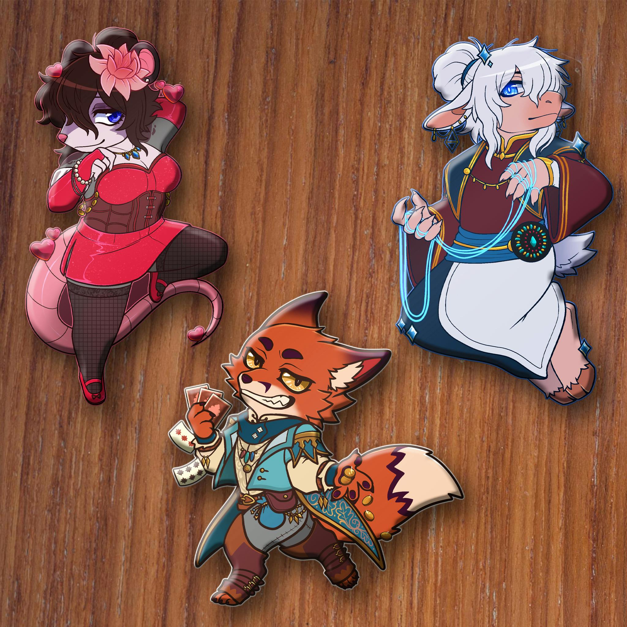 Character Pin Trio