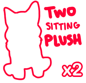 Two (2) Sitting Plush
