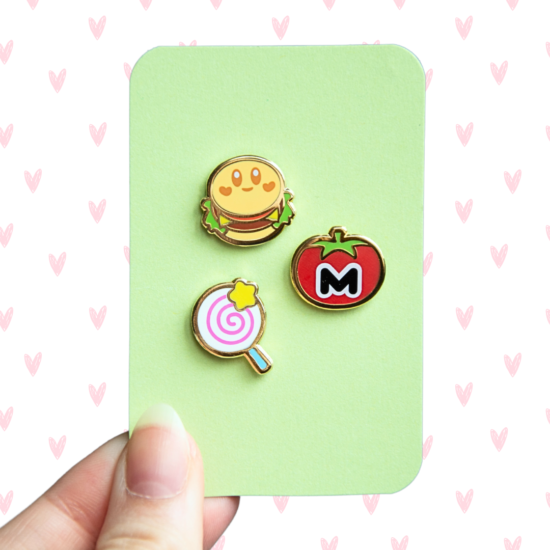 Kirbo Mini Enamel Pins [Set of 3]