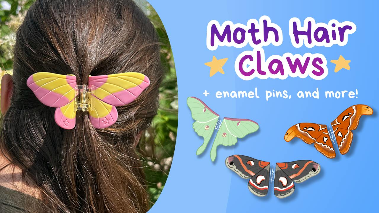Moth Hair Claws + Bug Accessories