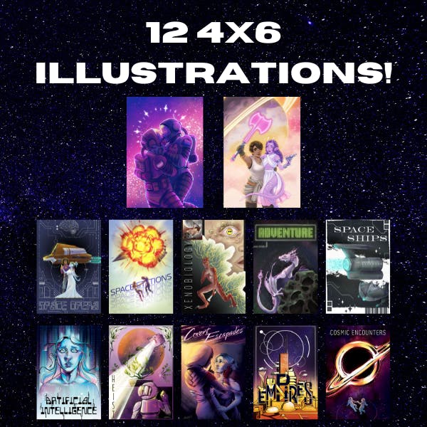 12 4x6 illustrations!