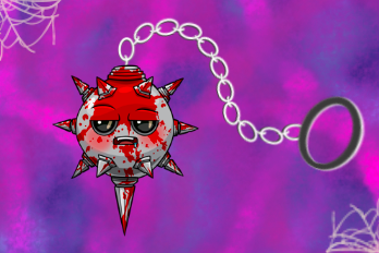 Chibi Murder Mace Acrylic Keychain (Sarcasm Addition) 