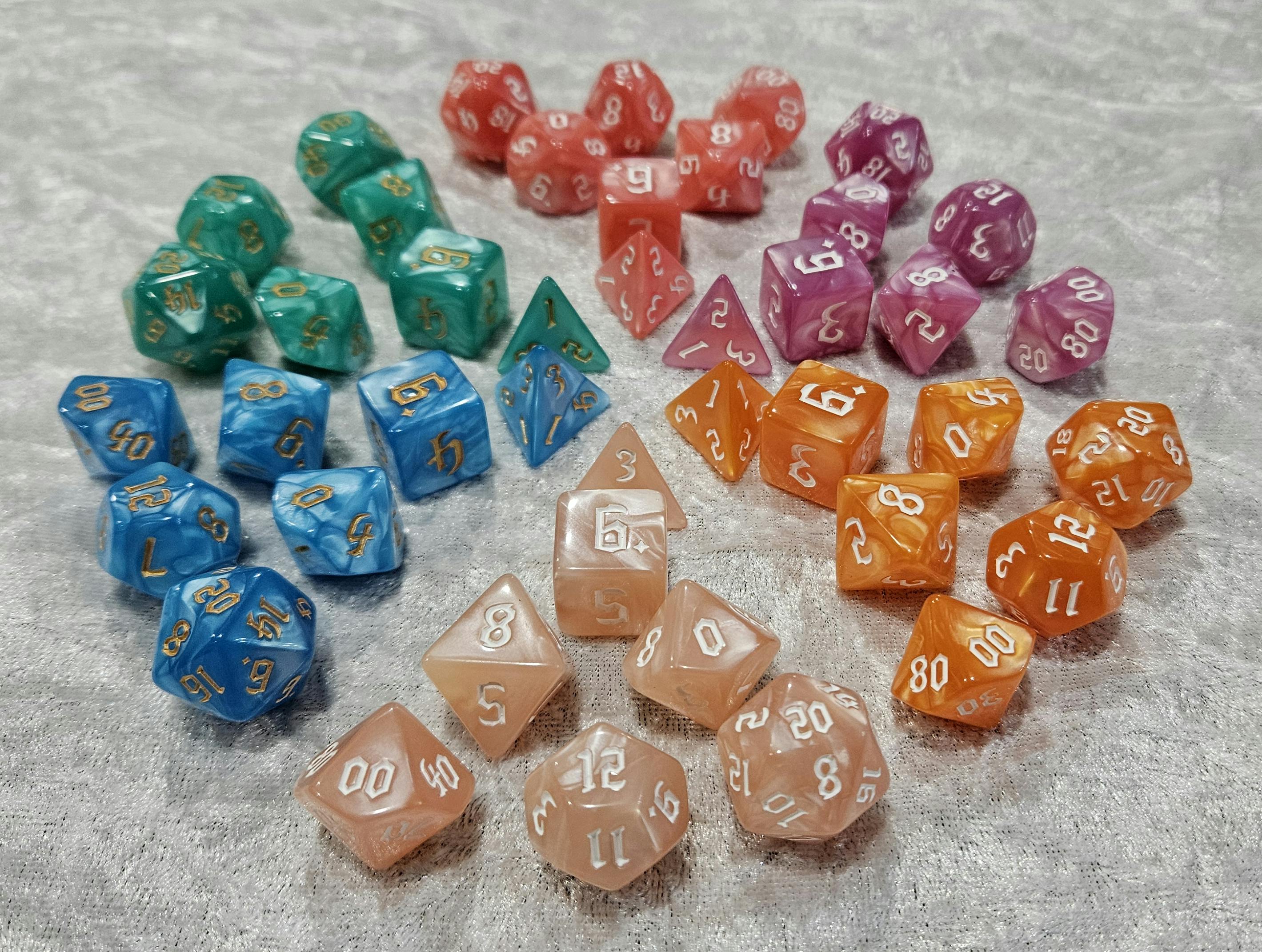 One Fey Colours Dice Set