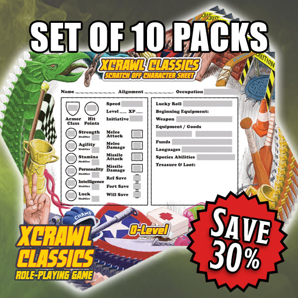 10 Packs of XCC Zero-Level Scratch-off Sheets
