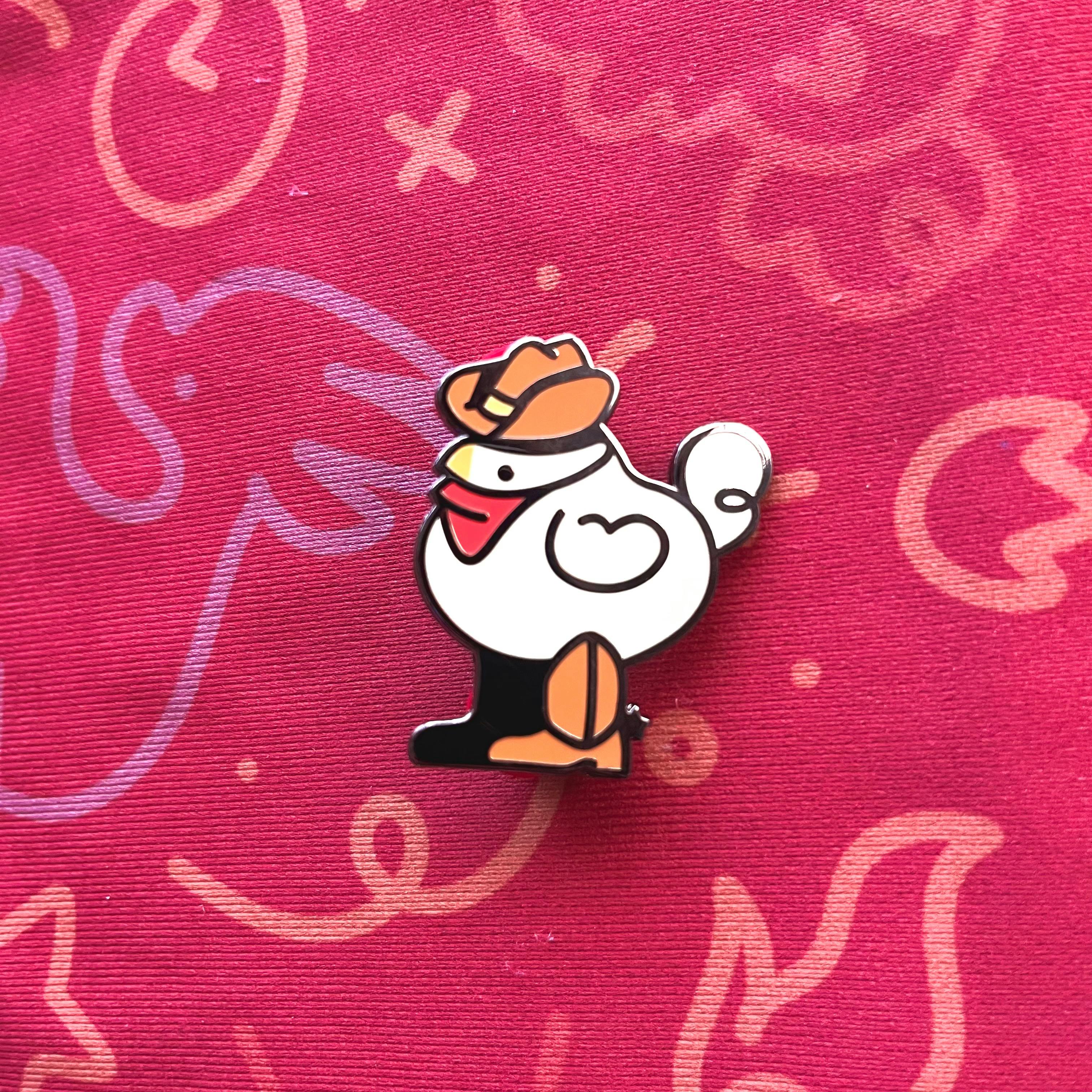 Cowboy Chook Enamel Pin