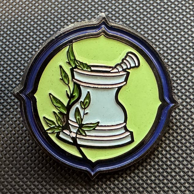 Valdemar - Enamel Pin – Healer, Green