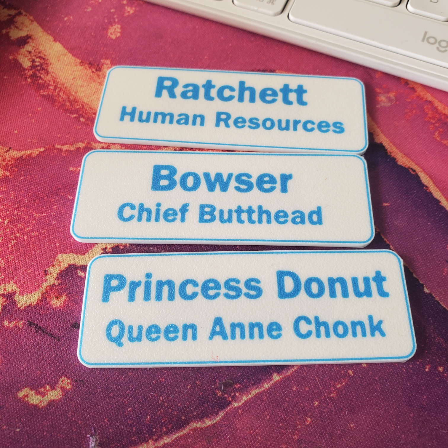 I would love to get a custom nametag!