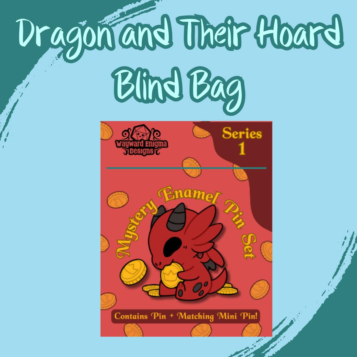 Dragon and Their Hoard Blind Bag Pins