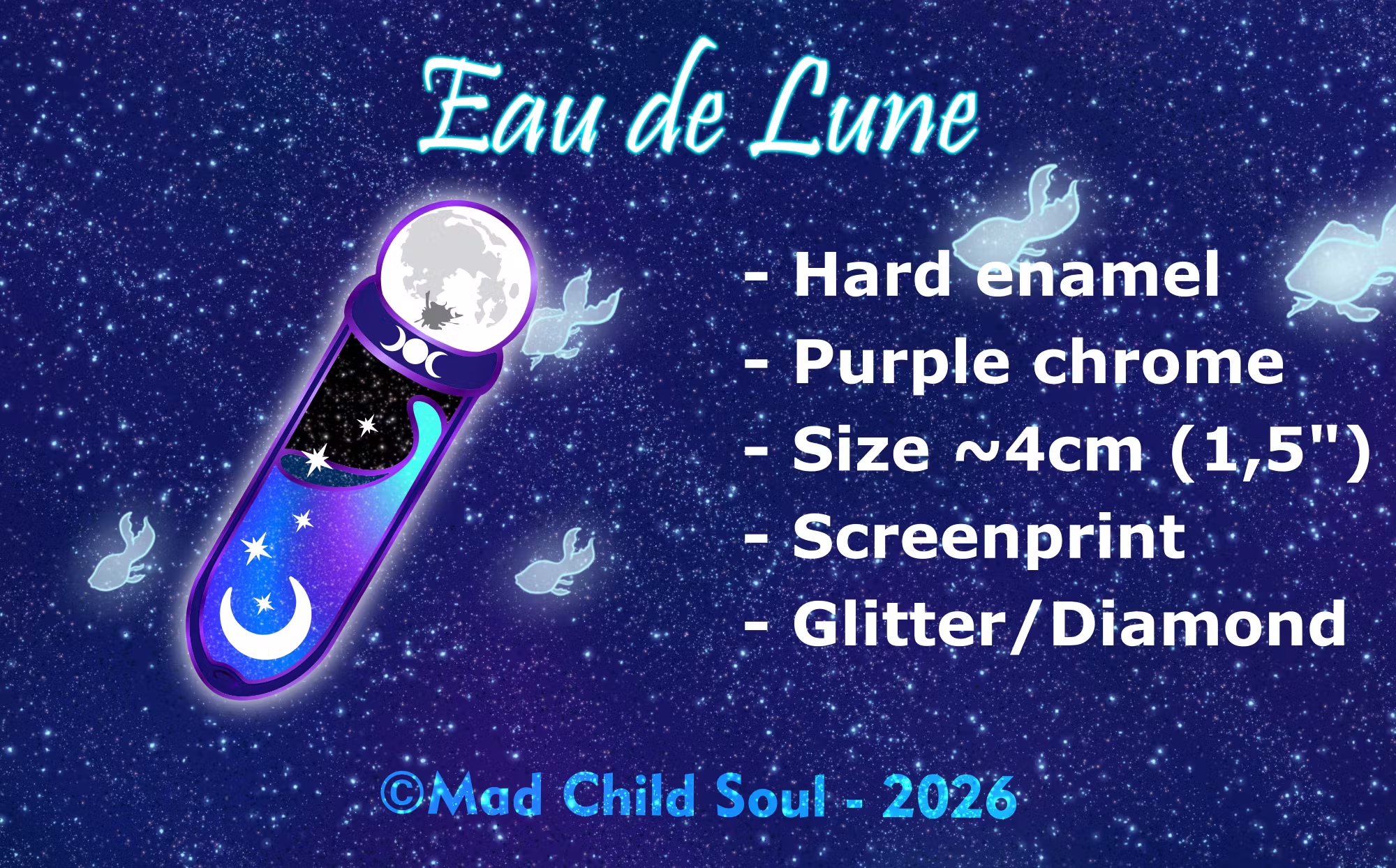 1x PIN Eau de Lune (chrome)