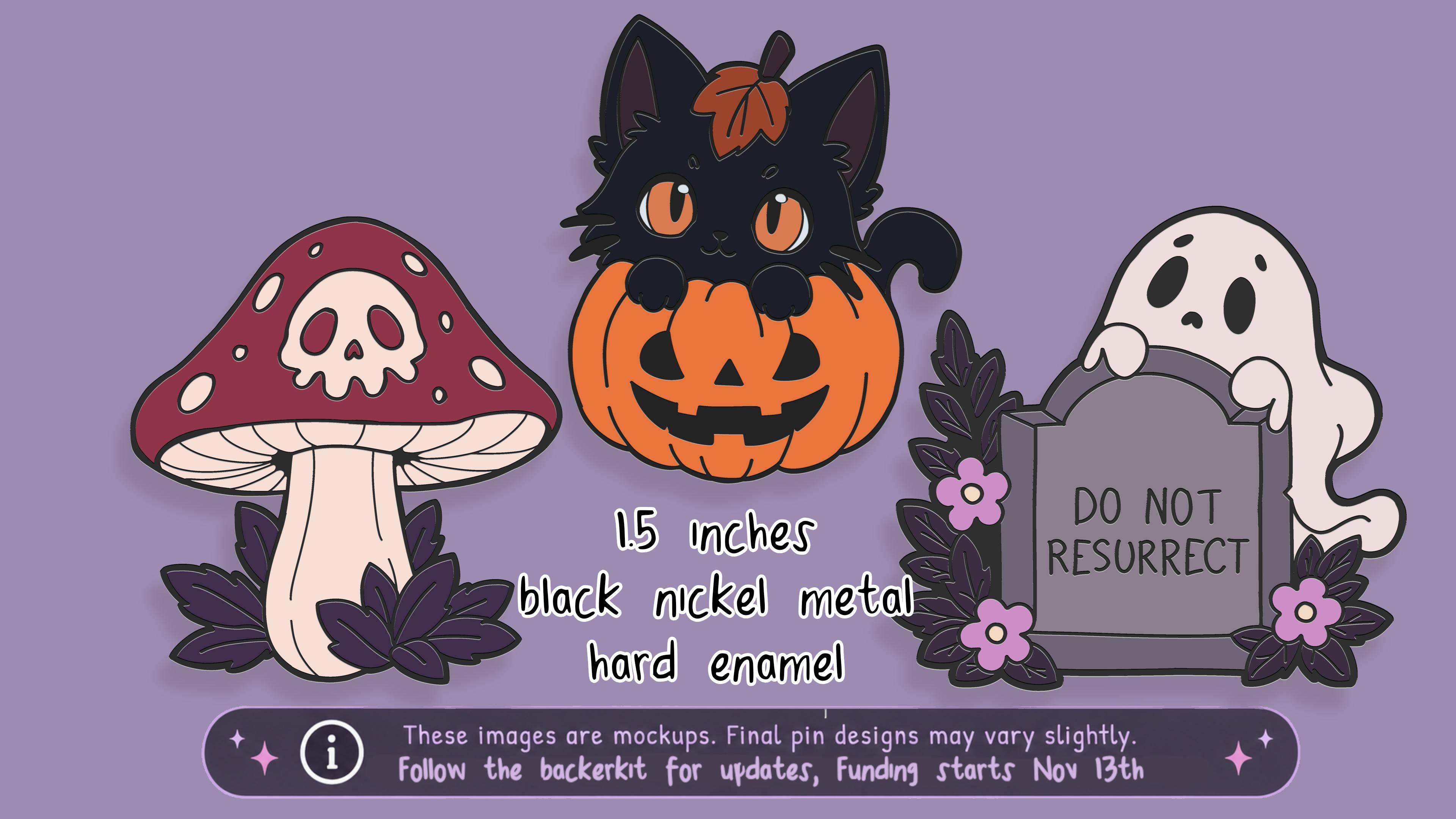 Cute, Creepy & Collectible: Enamel Pins by Kumiko Stickers