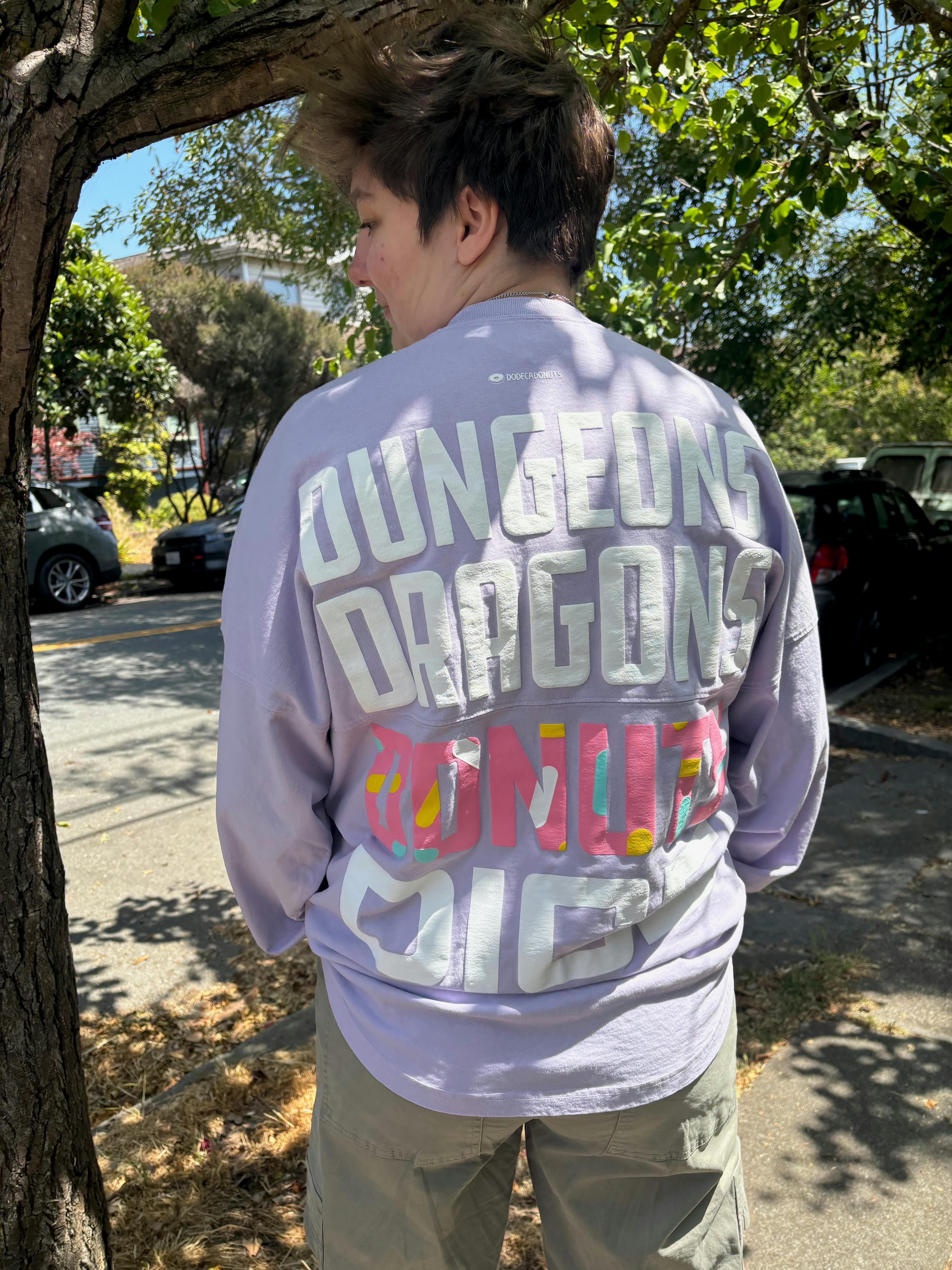Lavender "Dungeons, Dragons, Donuts, Dice" Spirit Jersey