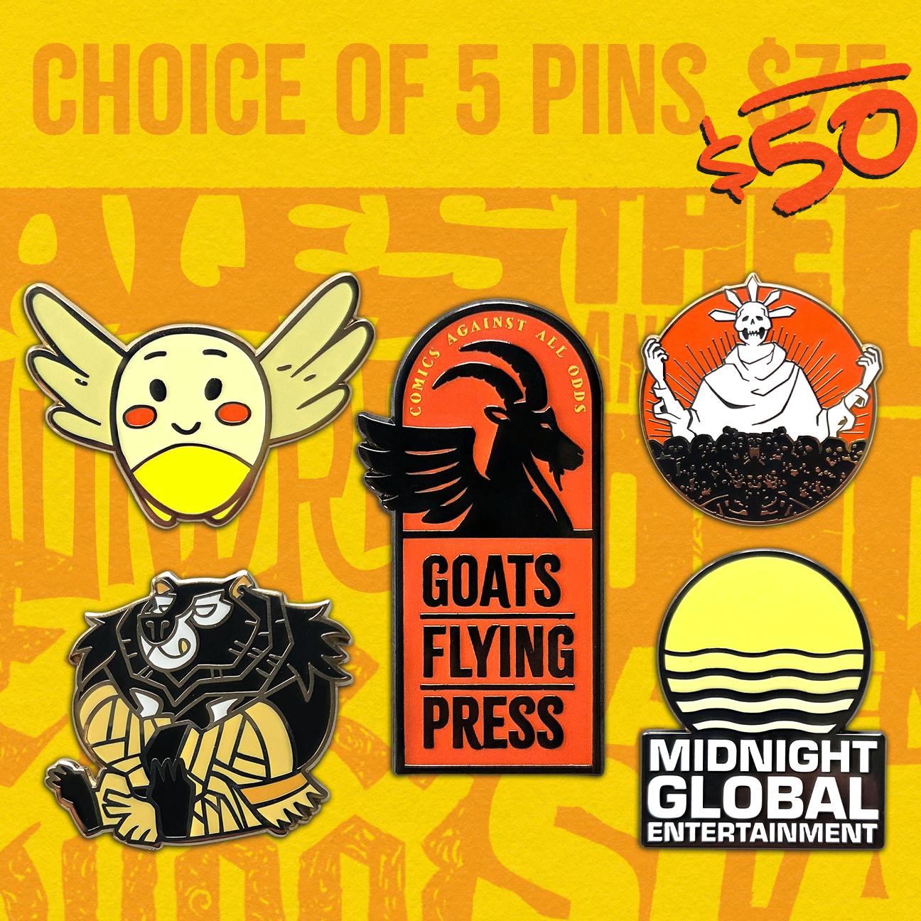 Choice of 5 Enamel Pins
