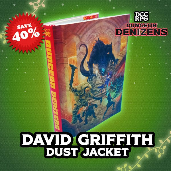 Dust jacket, Dungeon Denizens DCC, David Griffith art