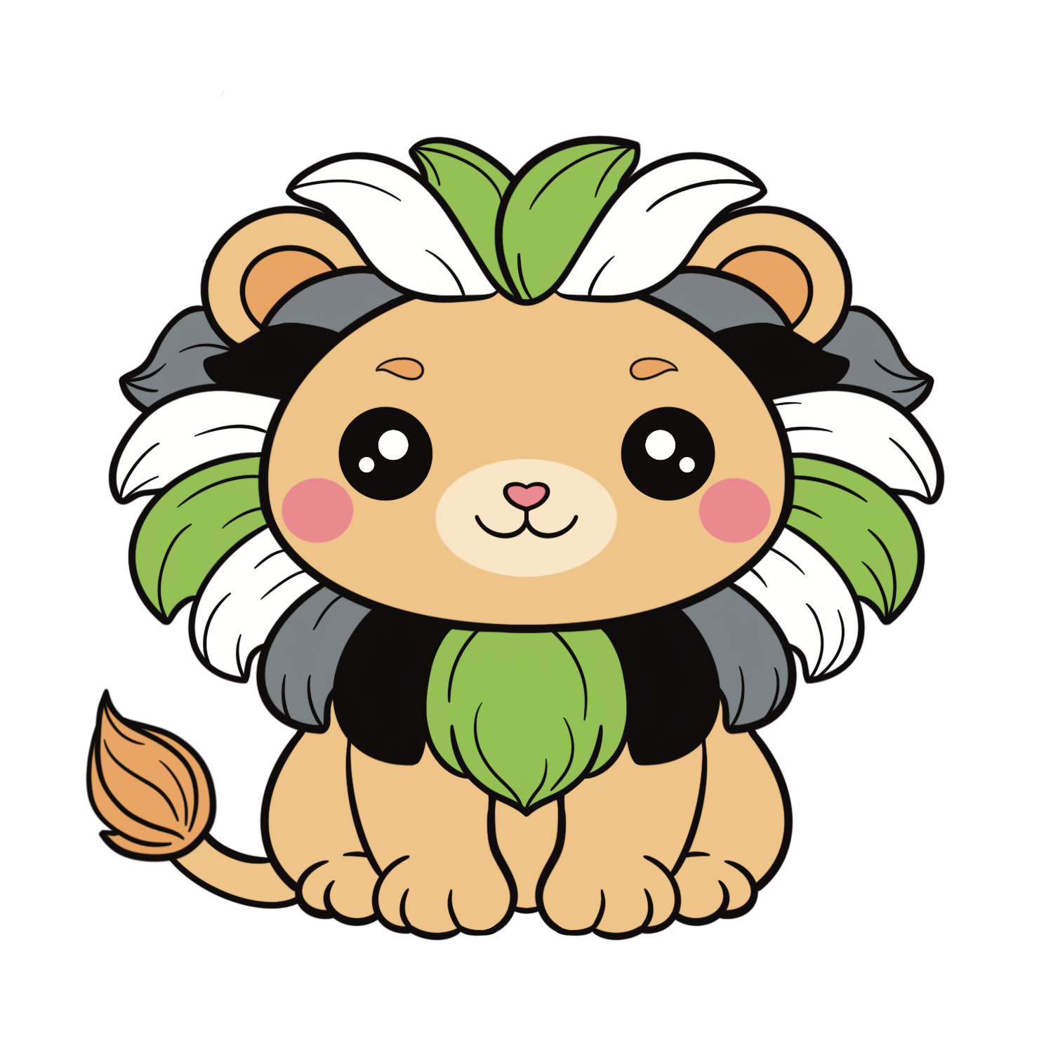 Agender Lion Pin