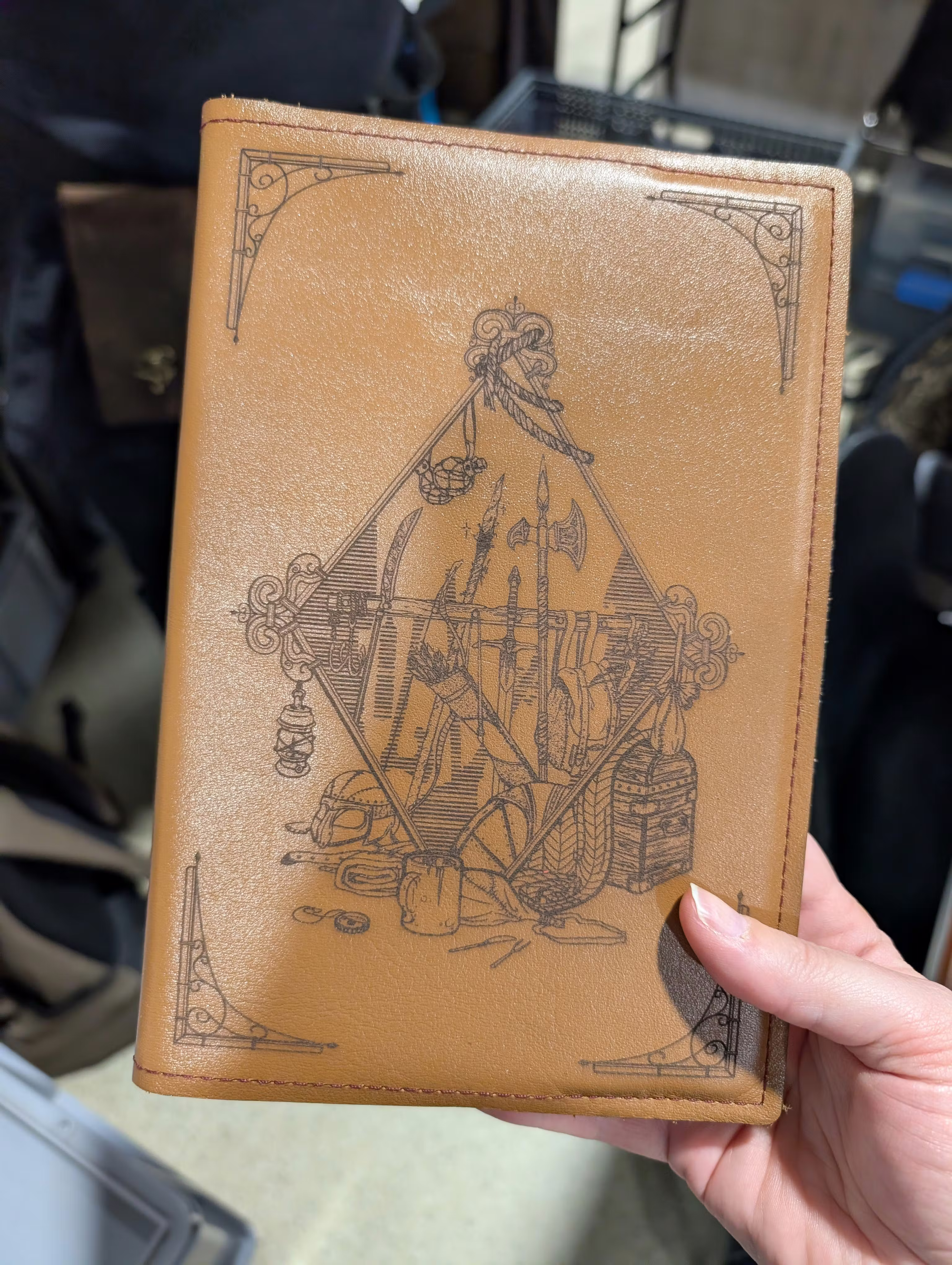 Custom leather-bound journal