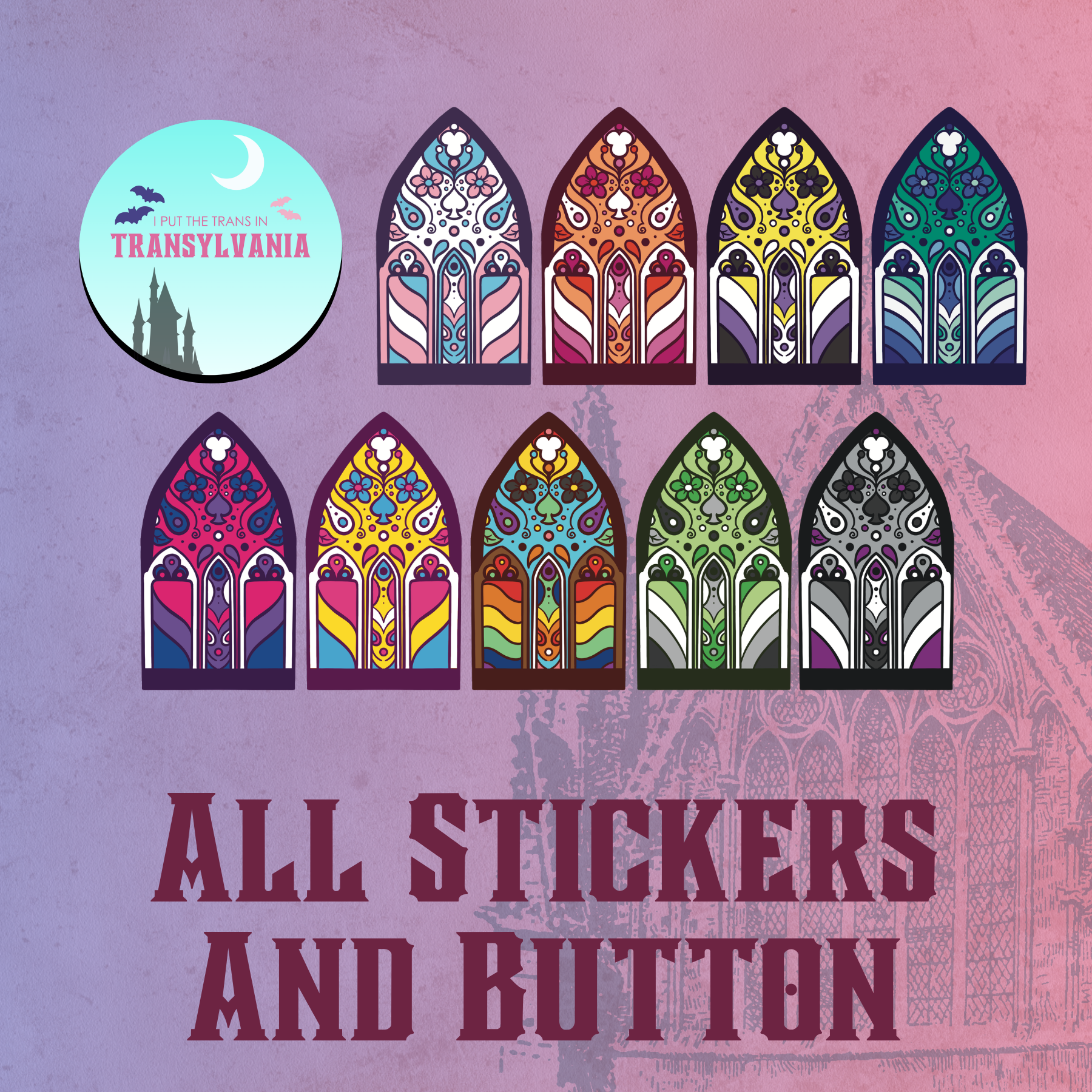 All Stickers and Button