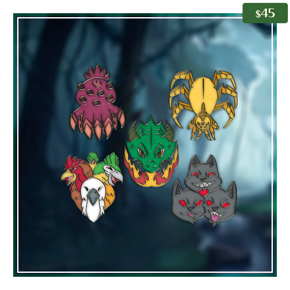 Fiendish Friends Pin Set #1
