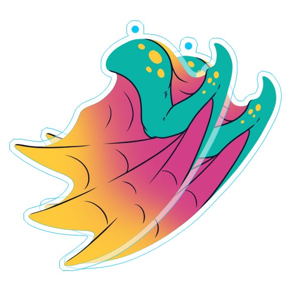 Dragon Wing Acrylic Charm