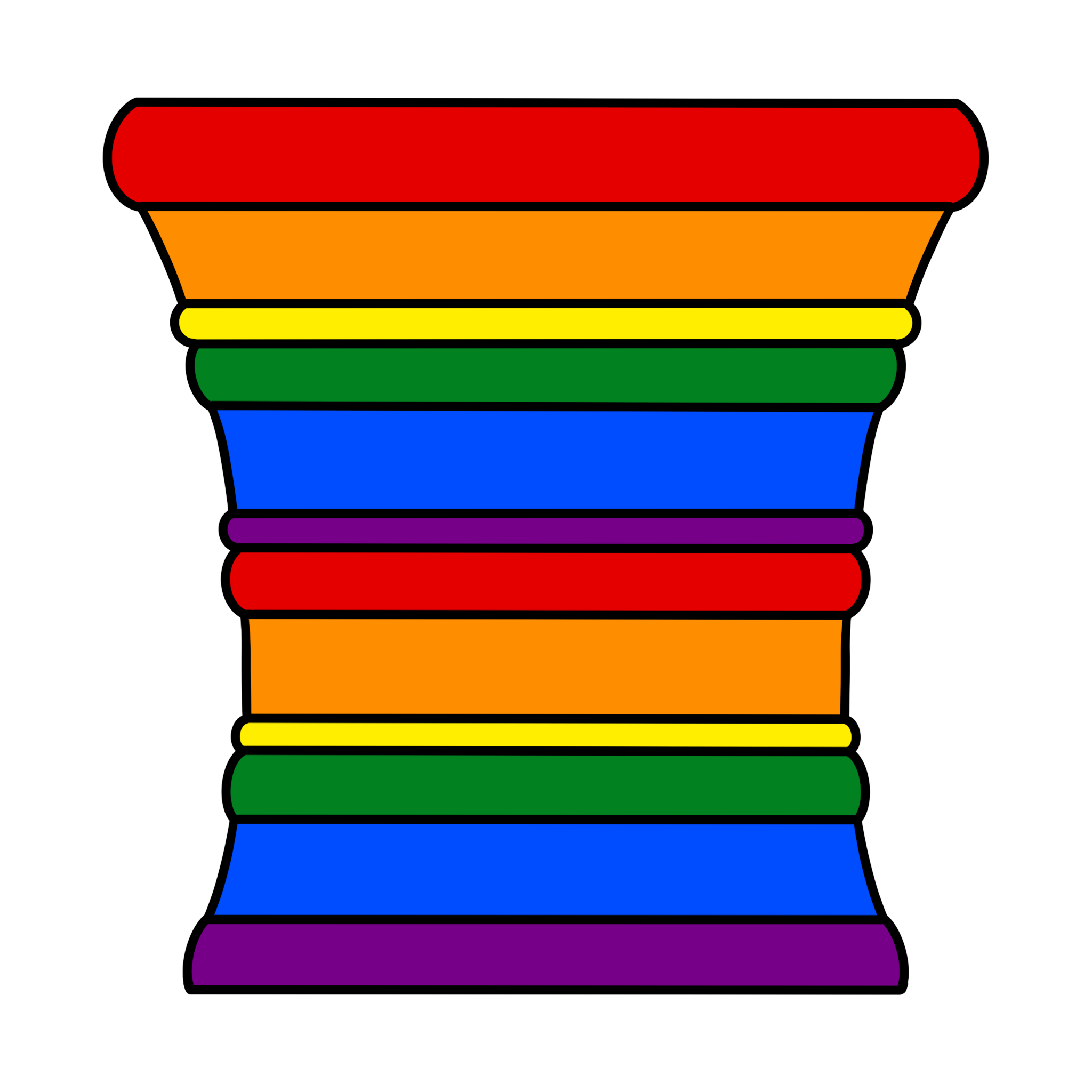 Rainbow Narrow Pot