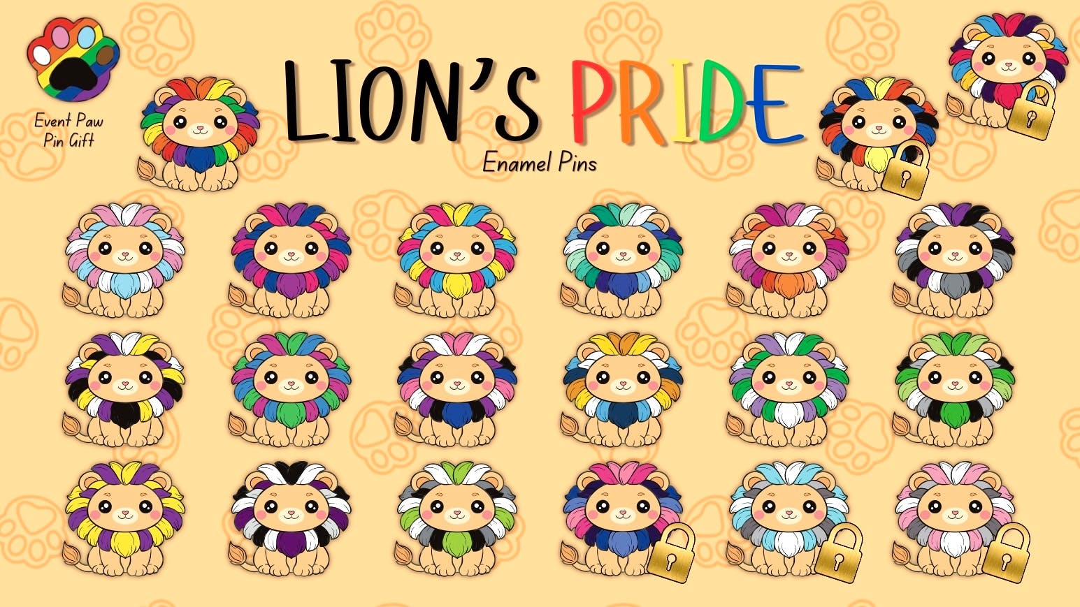 Lion’s PRIDE Enamel Pins