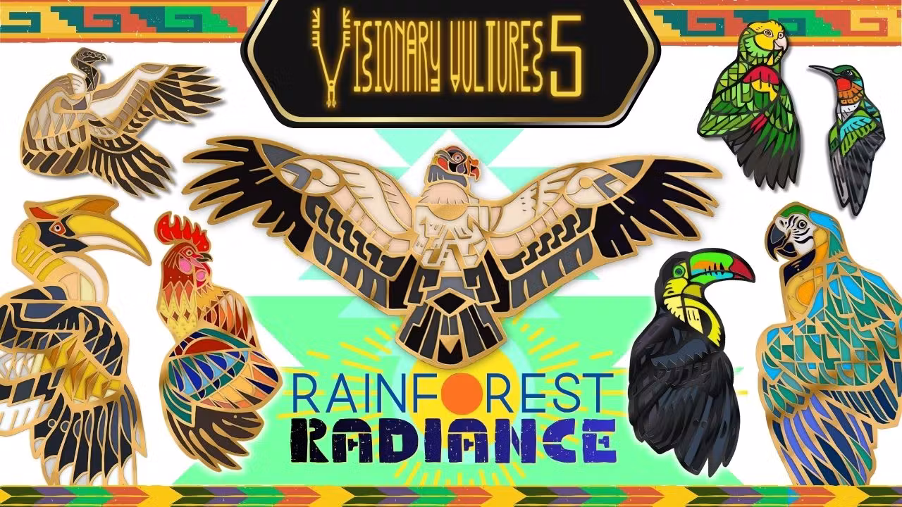 Visionary Vultures 5 Art for a Cause - Rainforest Radiance
