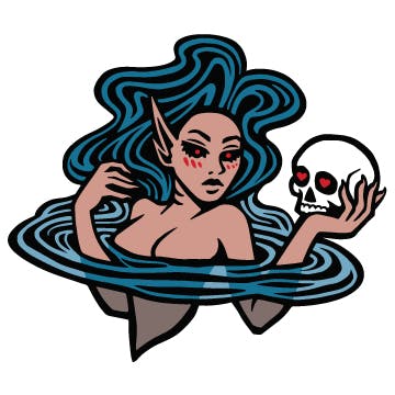 Tan Siren 2" pin
