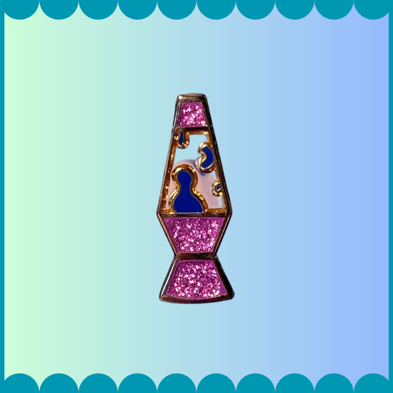 Lava Lamp Purple Glitter Pin