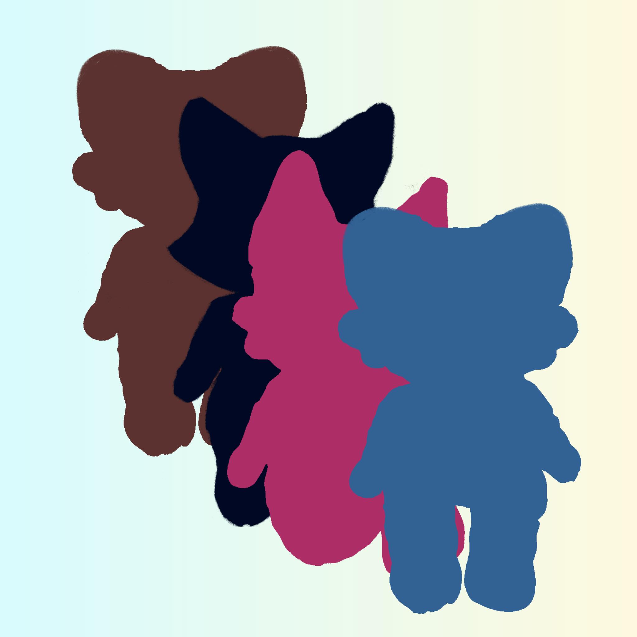 Four Sugarbell Pal Plushies