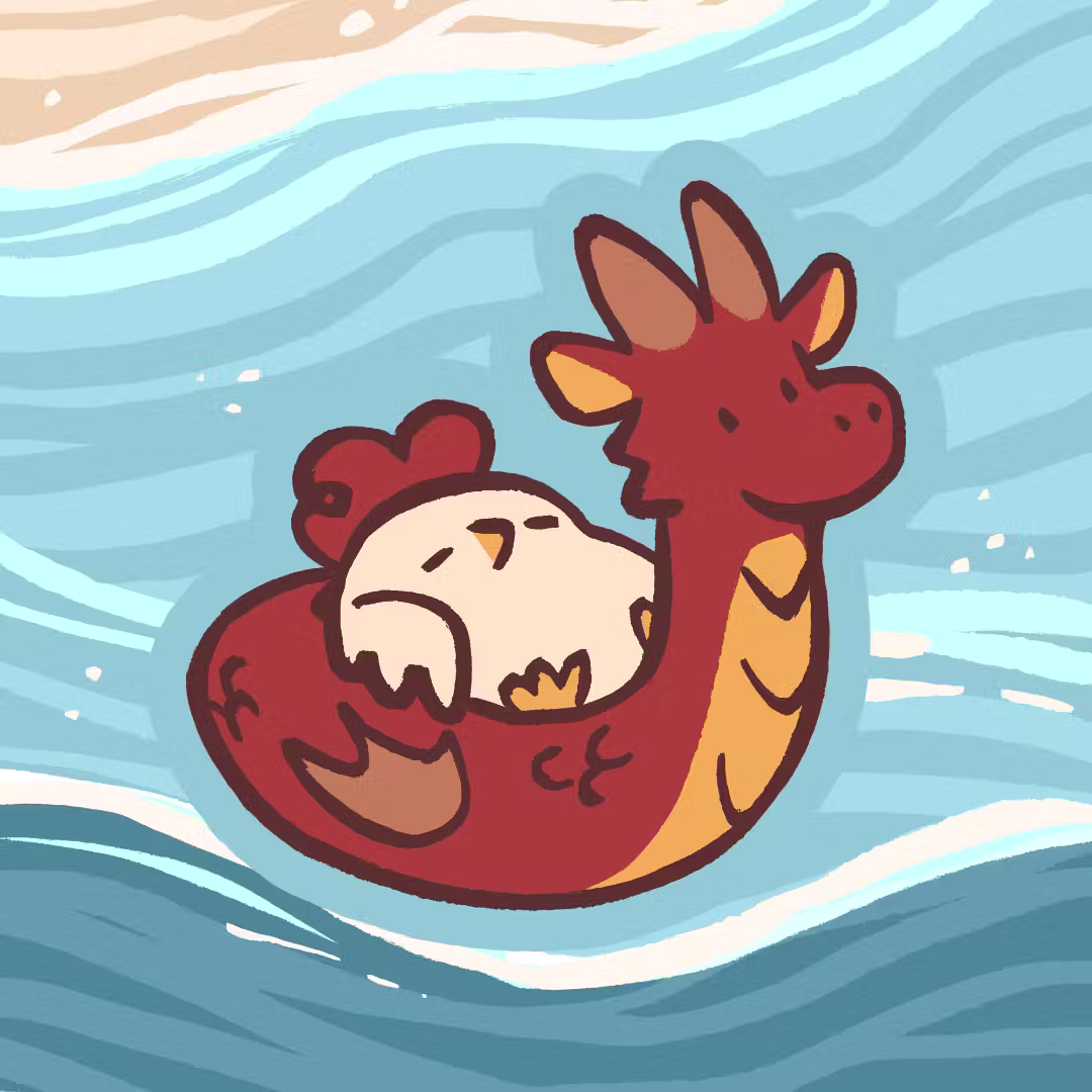 Floaty Chook Sticker