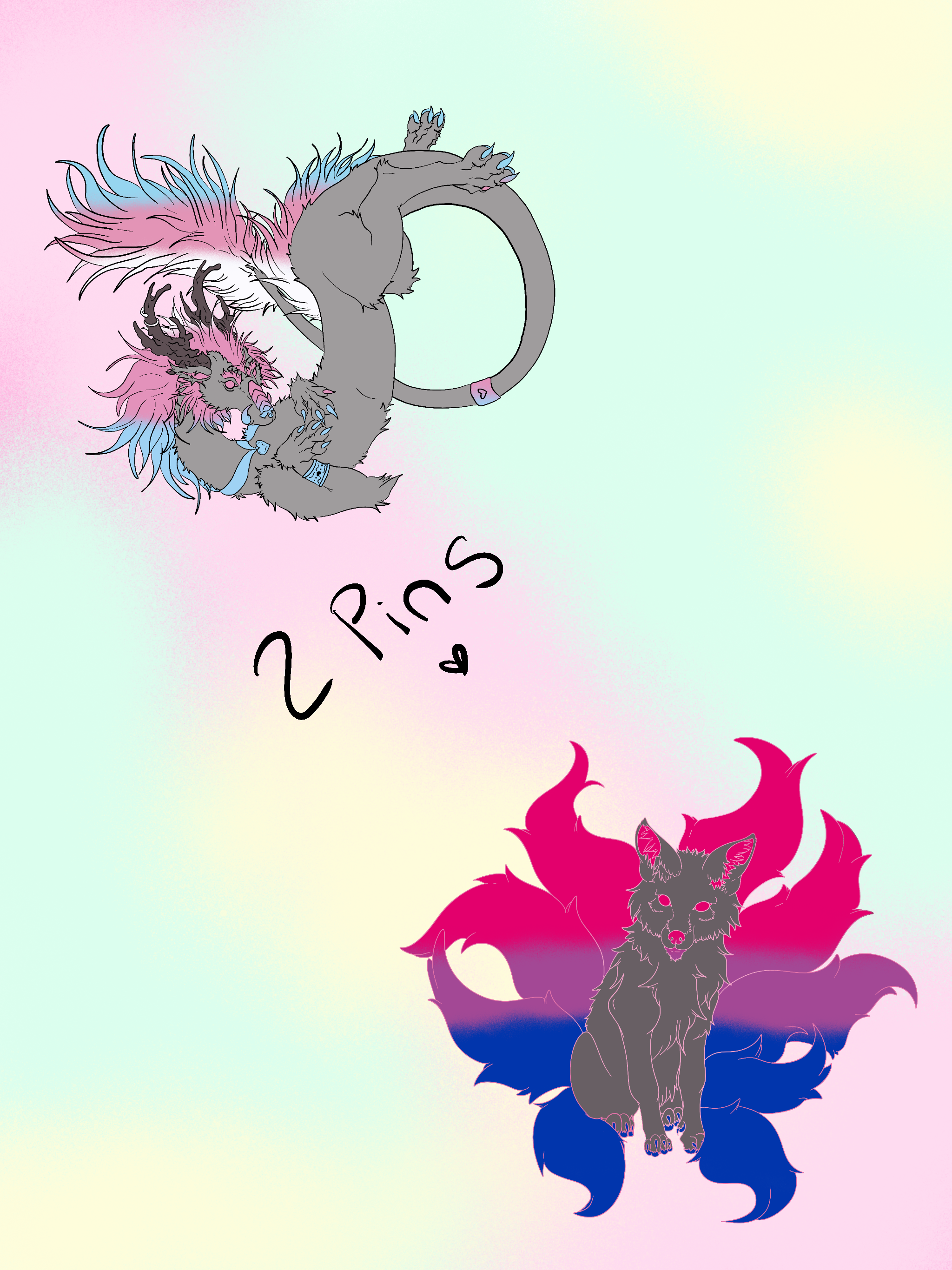 2 acrylic pins