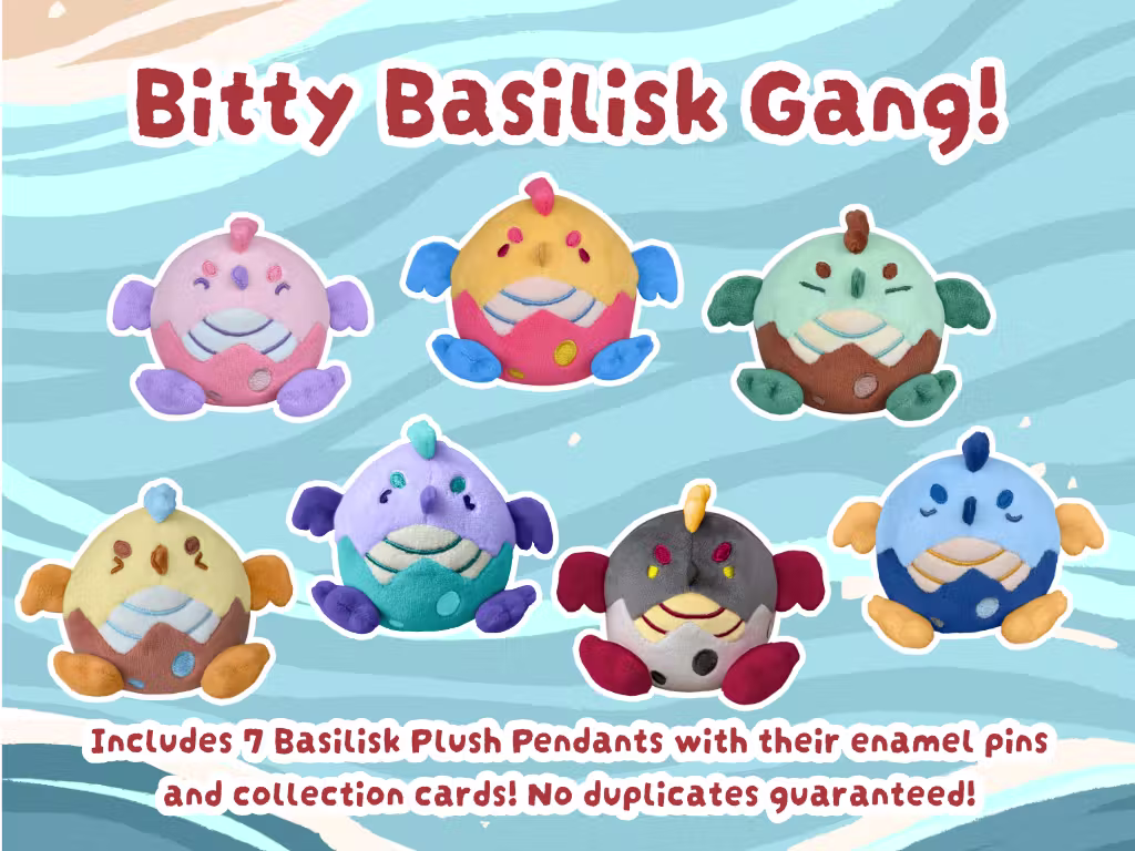 Bitty Basilisk Plush Pendant Gang