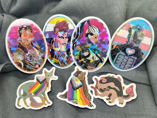 Warframe pride themed sticker set