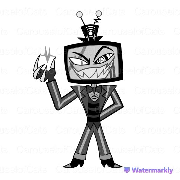 1 specific pin variant - Black and White Vox