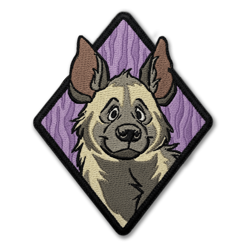 Embroidered patch Striped hyena