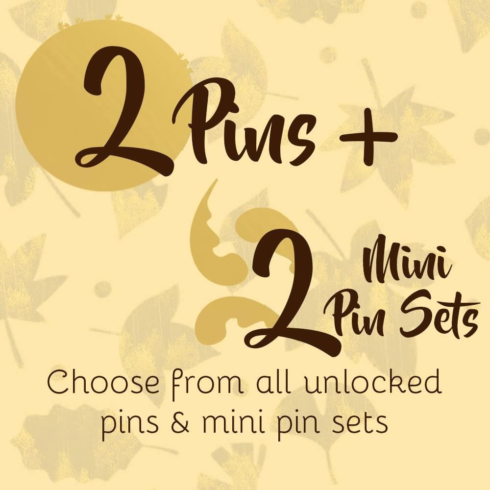 2x Pins & 2x Mini Pin sets - Two favorite seasons and mini’s
