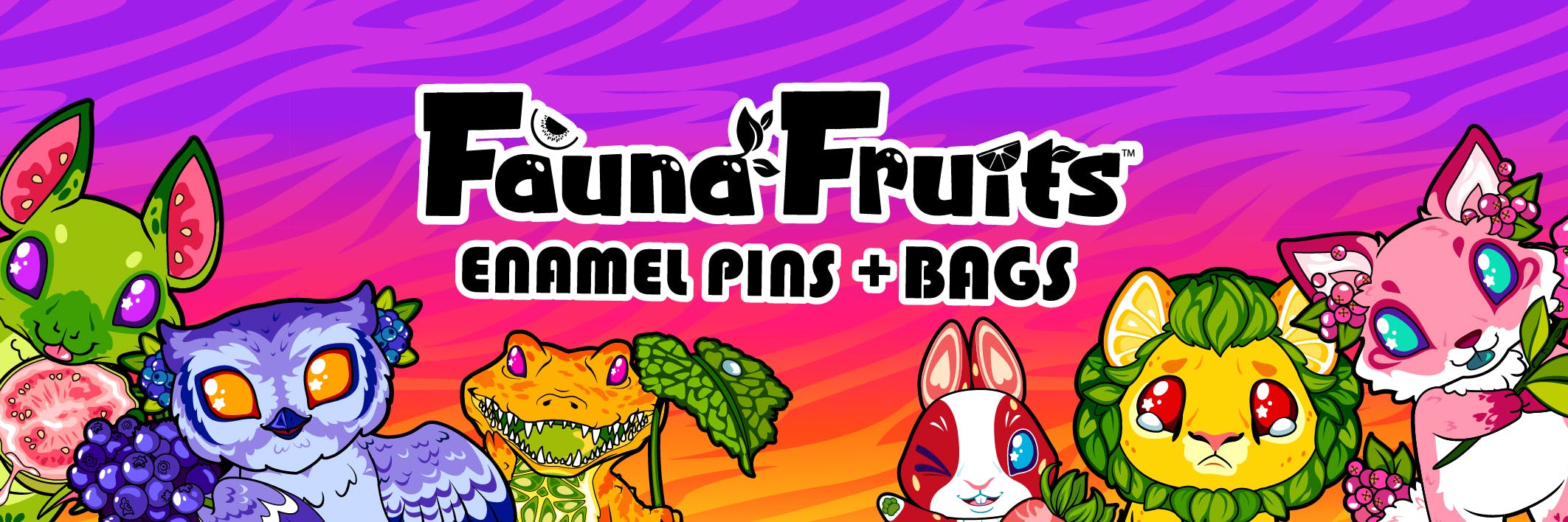 Fauna Fruit Pins and Bags
