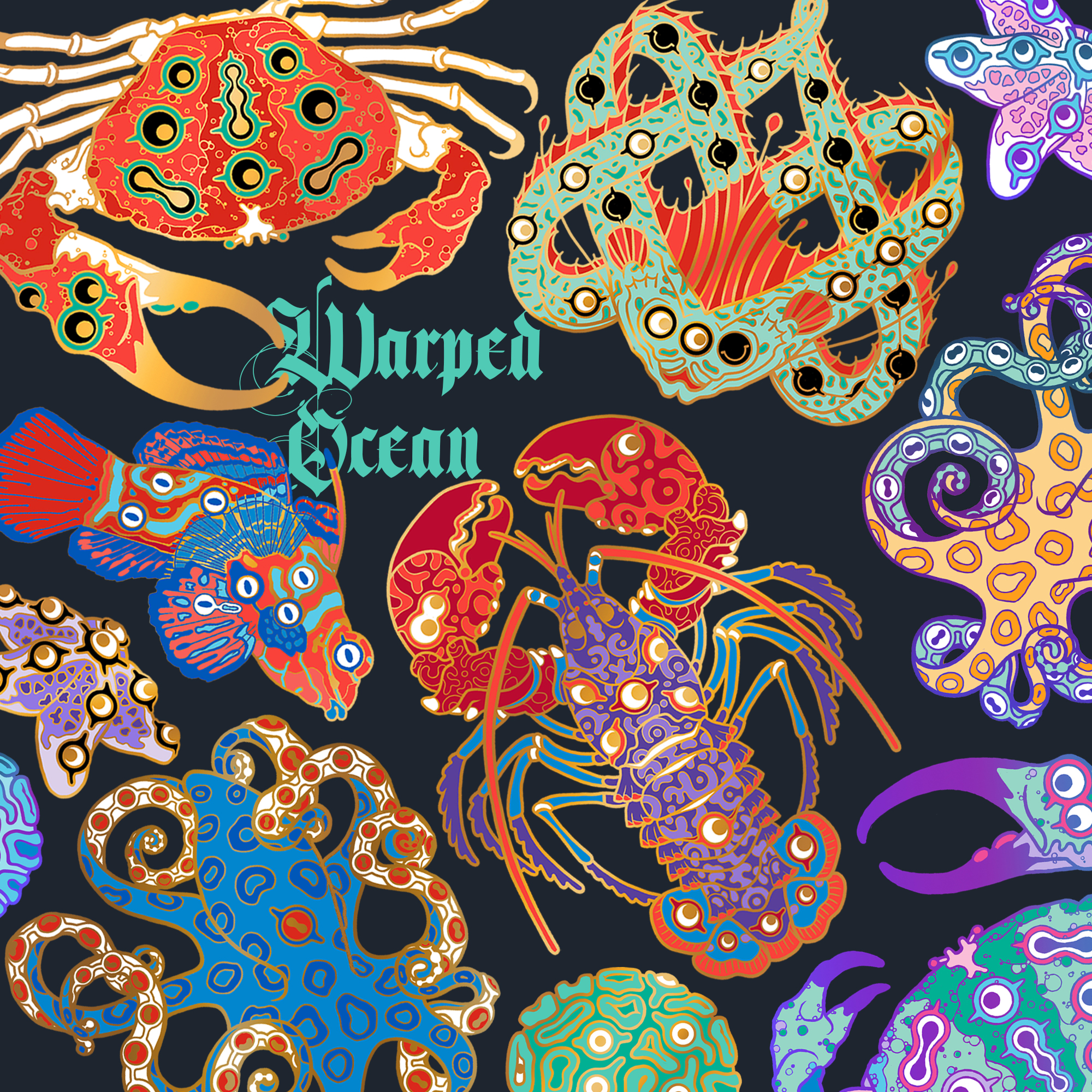 Warped Ocean 1.0 Pin