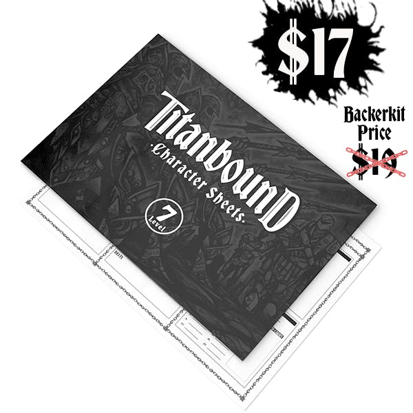 Pre-Filled Rip-away 7th Level Character Sheets + Free PDF - SPECIAL DISCOUNT