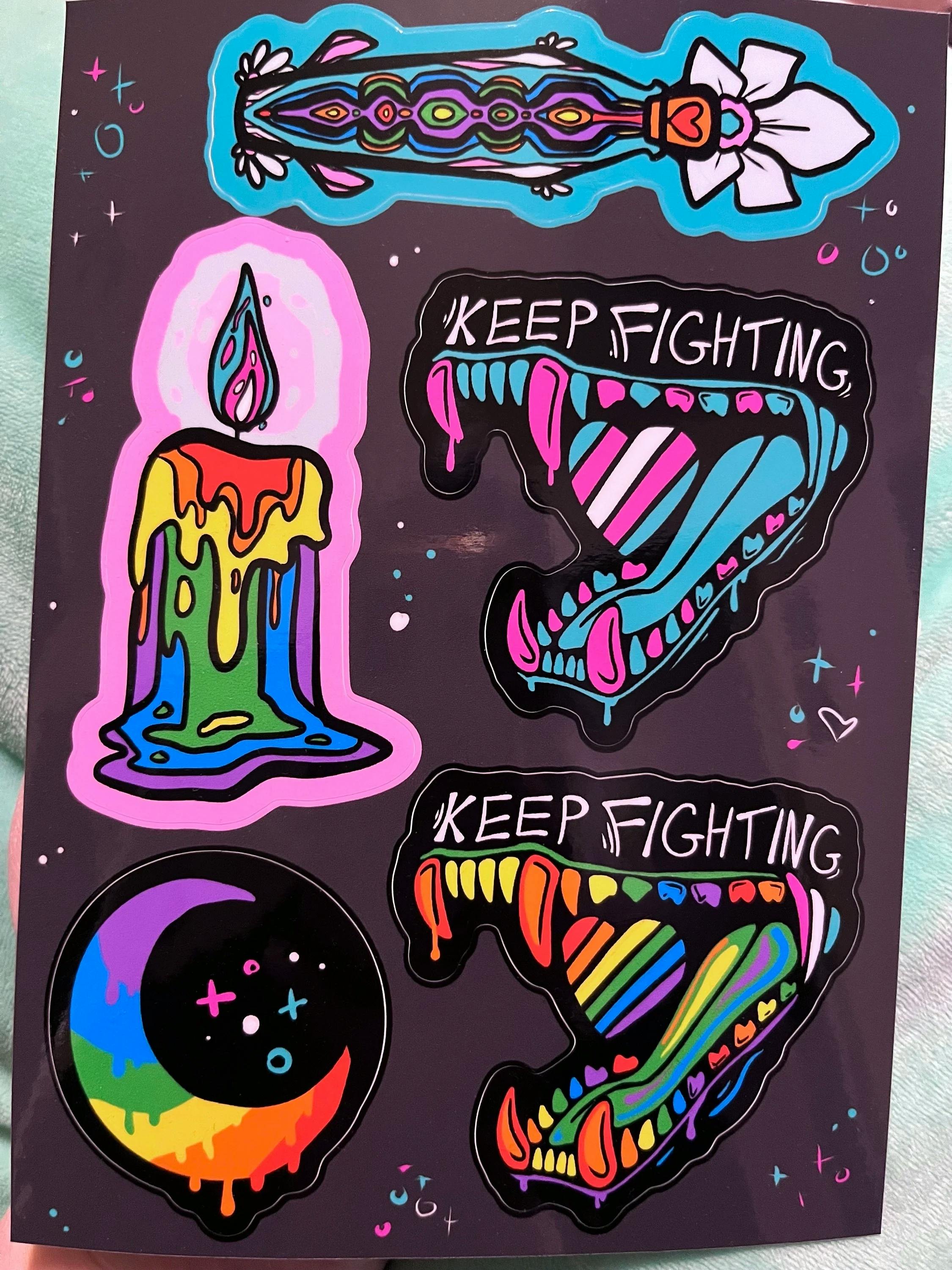 Pride flag sticker sheet