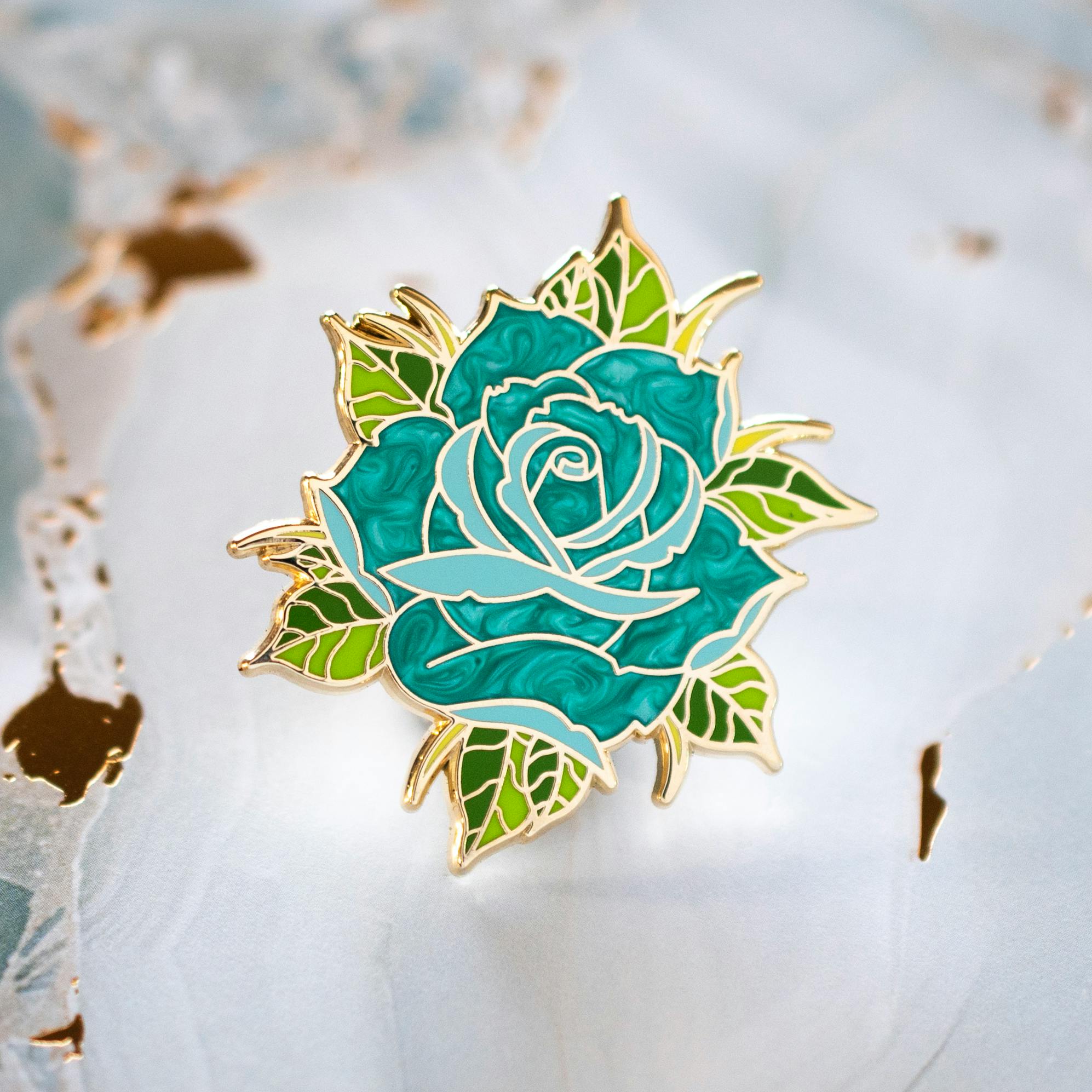 Neo Rose Pin Teal