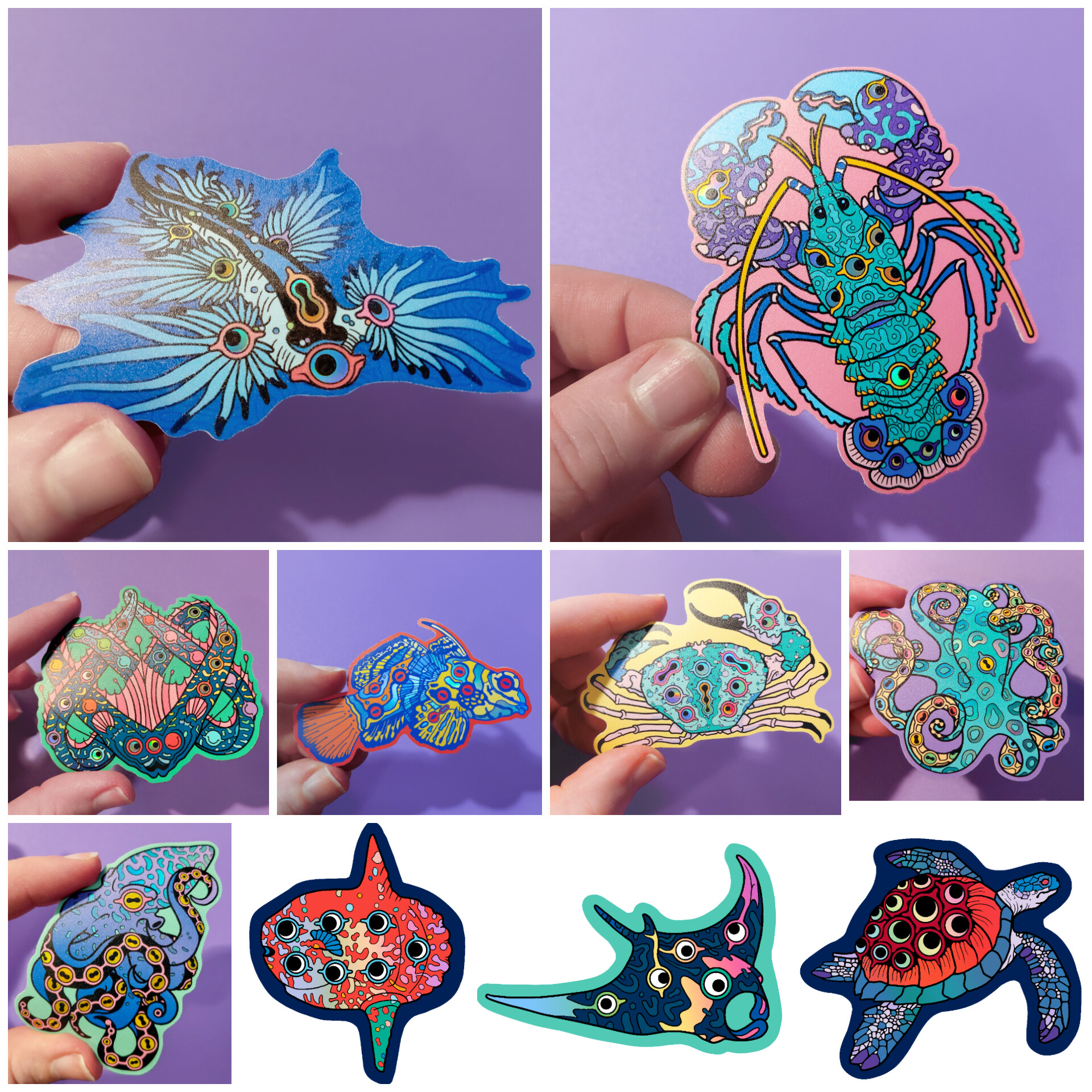 Warped Ocean Sticker Bundle