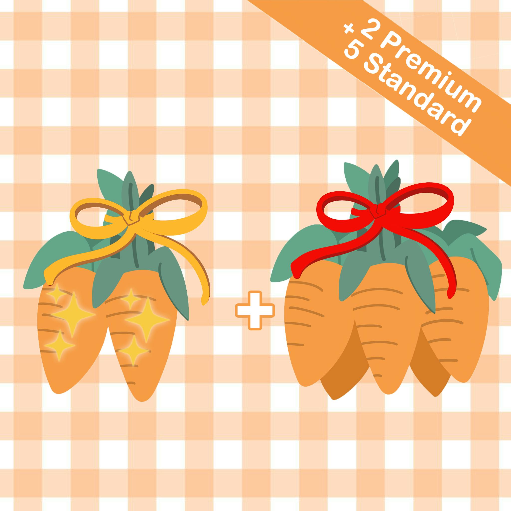 2 Premium + 5 Standard Pins