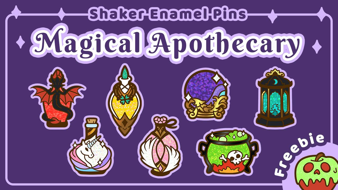 Magical Apothecary Shaker Enamel Pins