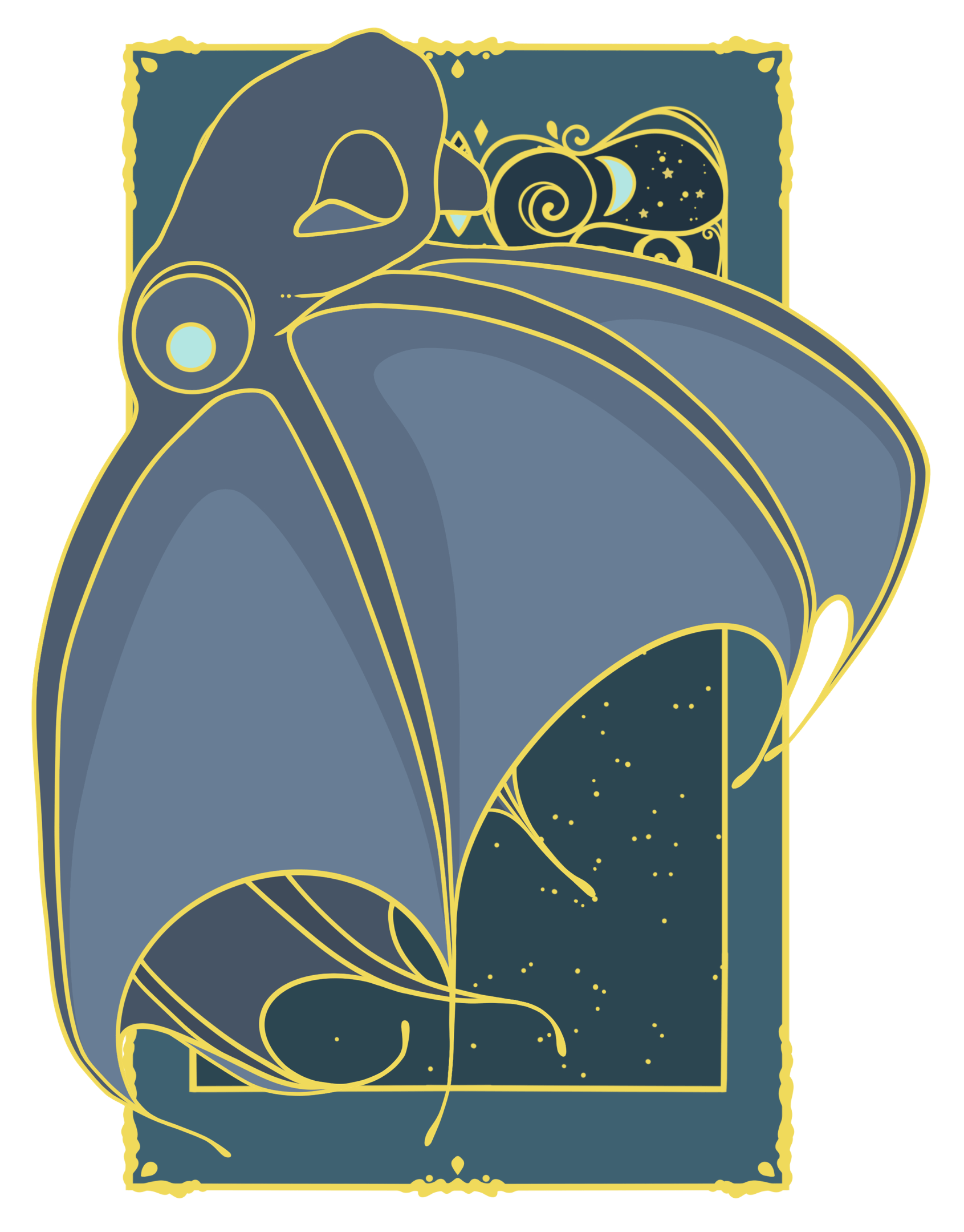 Vampire Squid Tarot Pin	