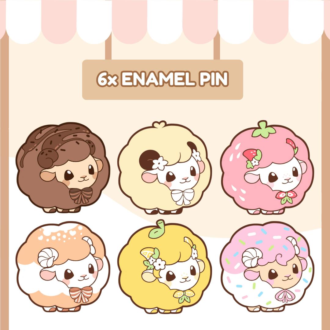 6x Enamel Pins