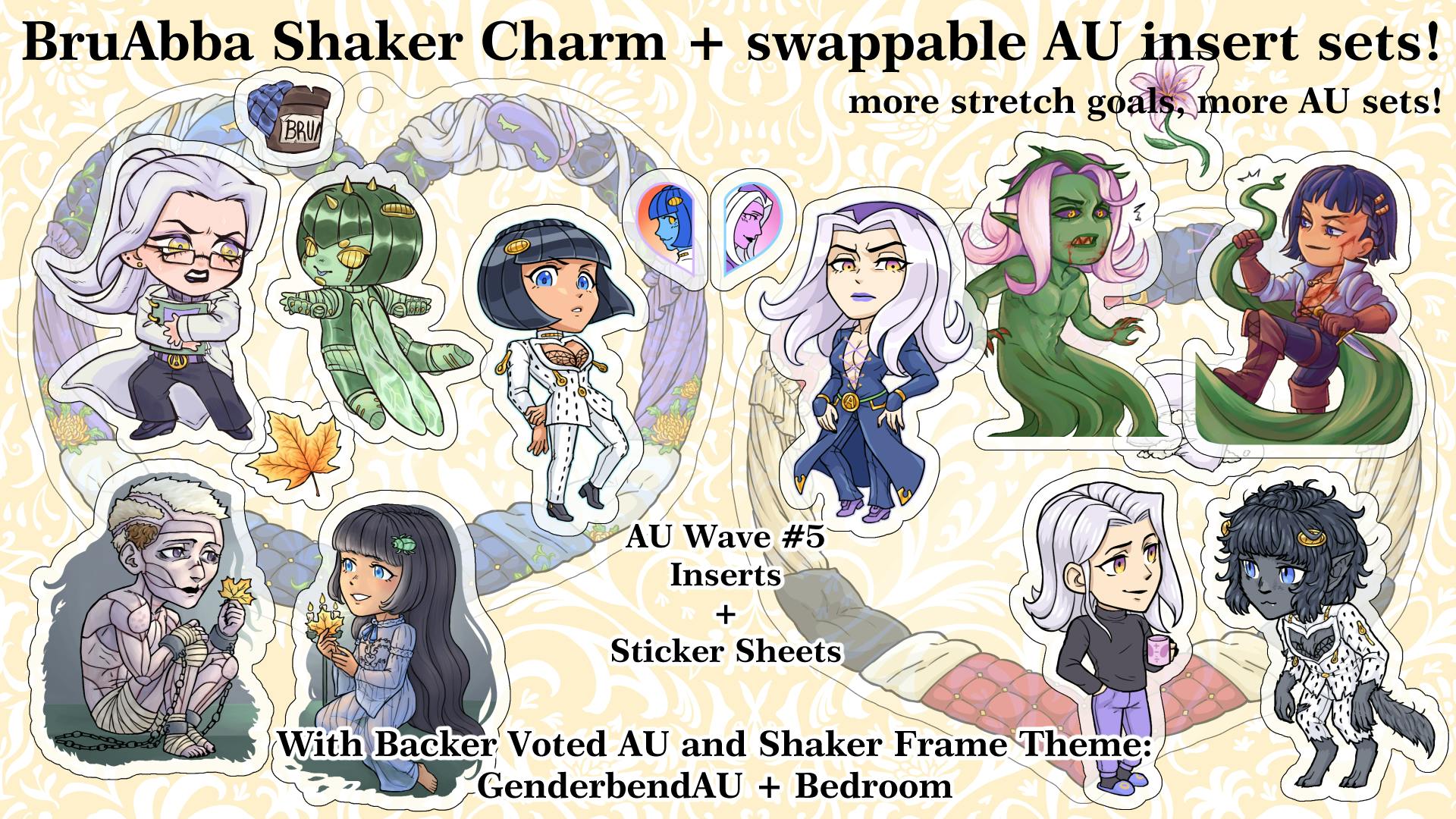 BruAbba Shaker Charm + AU Inserts - BackerKit