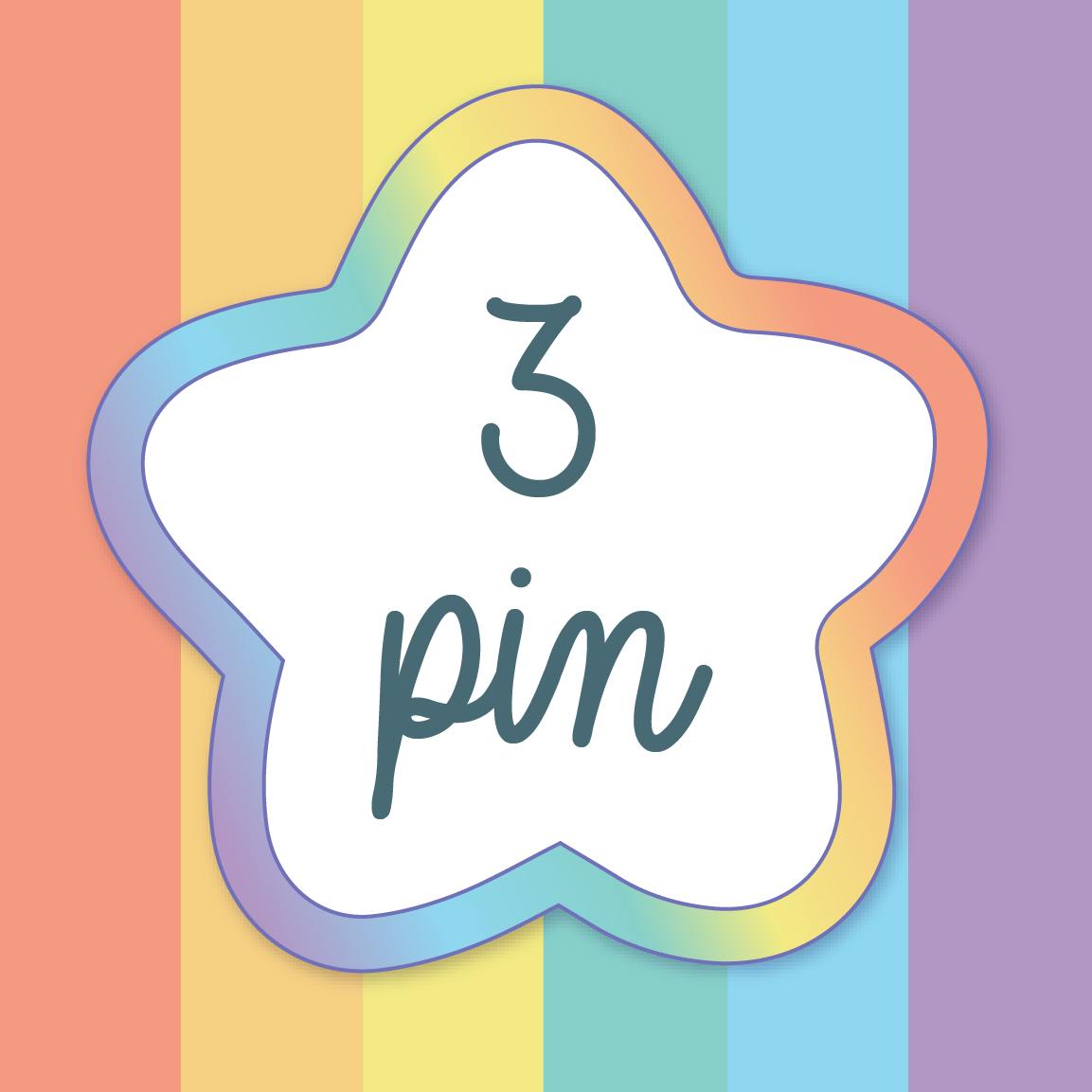 ✦ Three Enamel Pin
